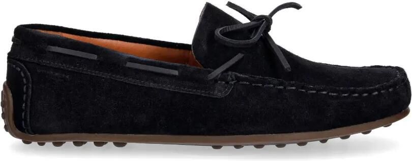 VAGABOND Larissa suède loafers met strik Zwart