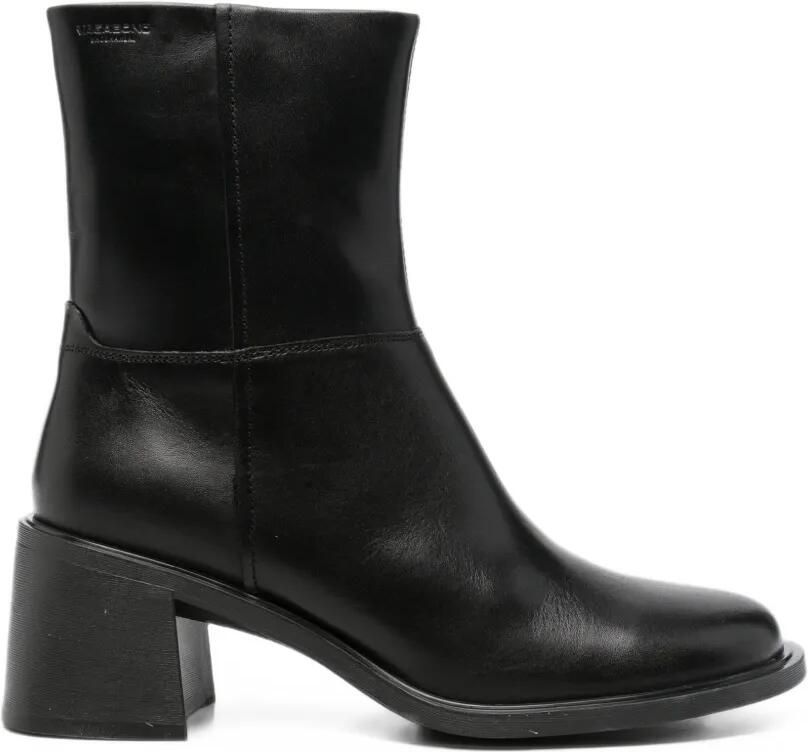 VAGABOND leather block-heel ankle boots Zwart
