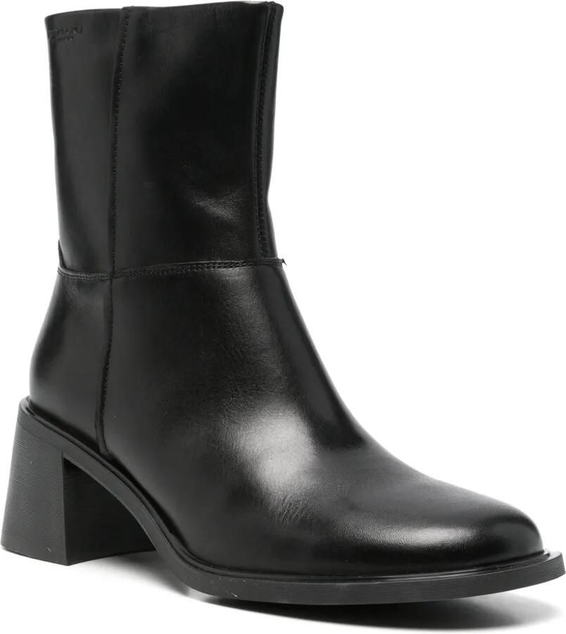 VAGABOND leather block-heel ankle boots Zwart - Foto 2