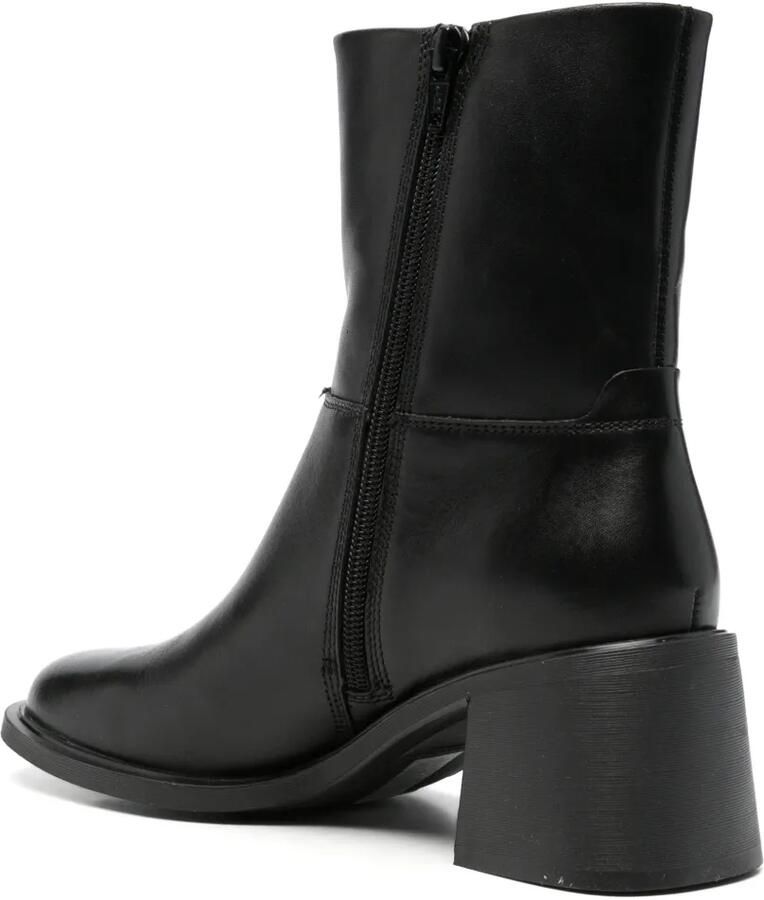 VAGABOND leather block-heel ankle boots Zwart - Foto 3