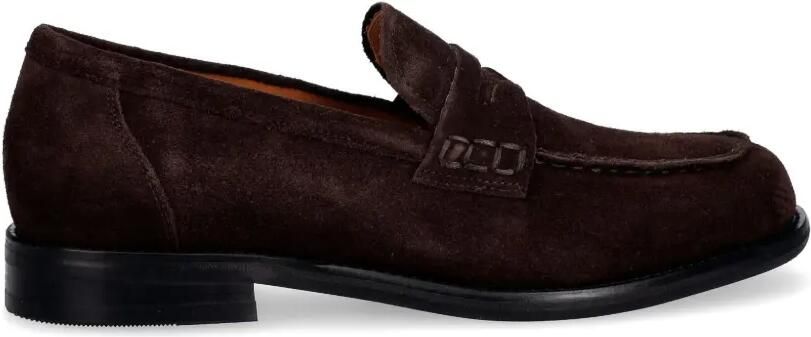 VAGABOND Linn suède penny loafers Bruin