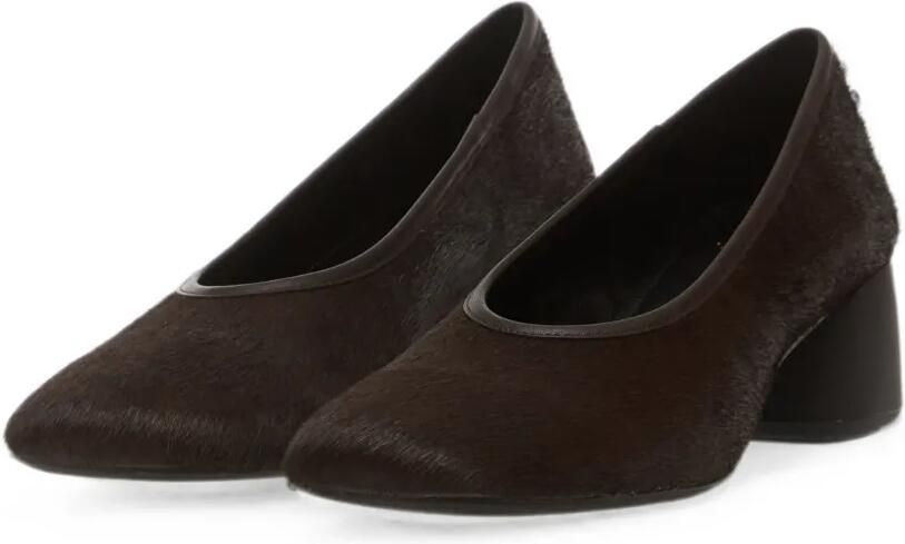 VAGABOND Livia pumps met blokhak en ponyhaar Bruin - Foto 3