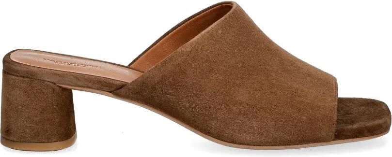 VAGABOND Piper suède slip-on sandalen Bruin