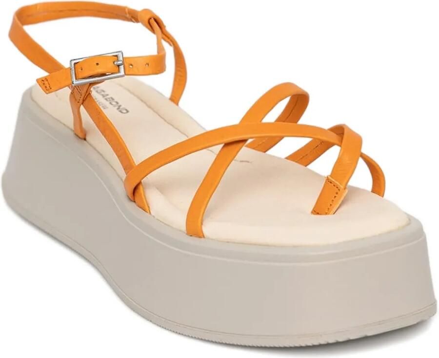 VAGABOND Sandalen met plateauzool en gekruiste bandjes Oranje