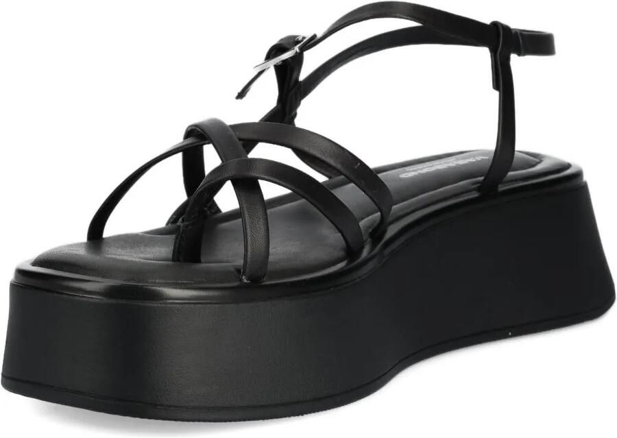 VAGABOND Sandalen met plateauzool en gekruiste bandjes Zwart