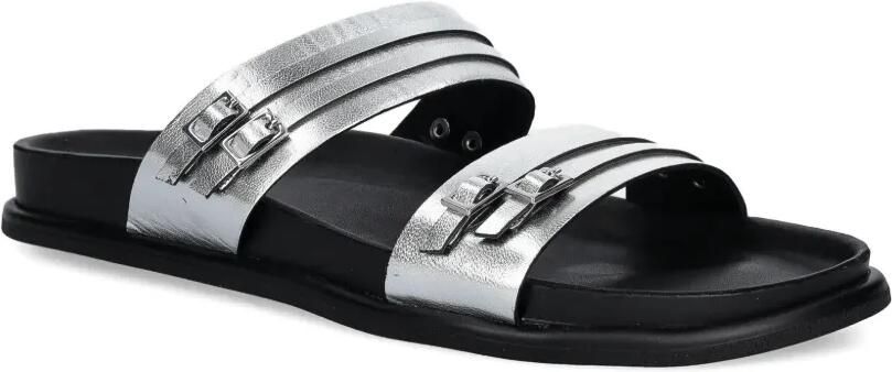 VAGABOND Slippers met gesp Zilver - Foto 3