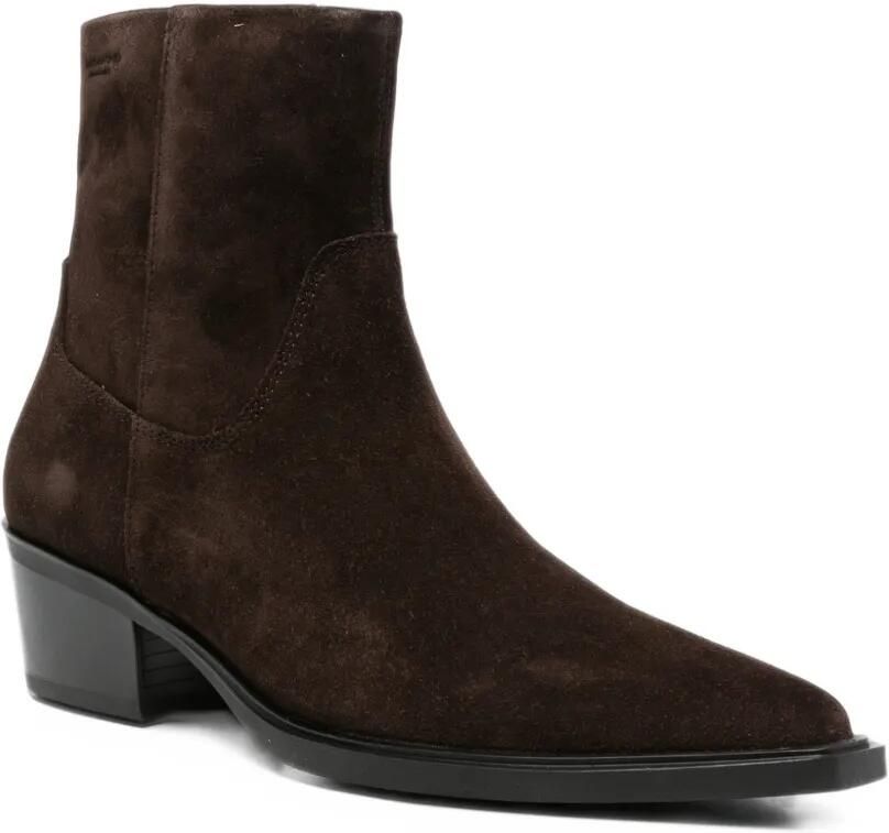 VAGABOND suede pointed-toe ankle boots Bruin - Foto 2