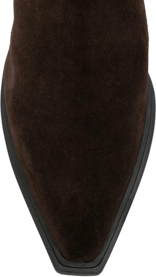 VAGABOND suede pointed-toe ankle boots Bruin - Foto 4