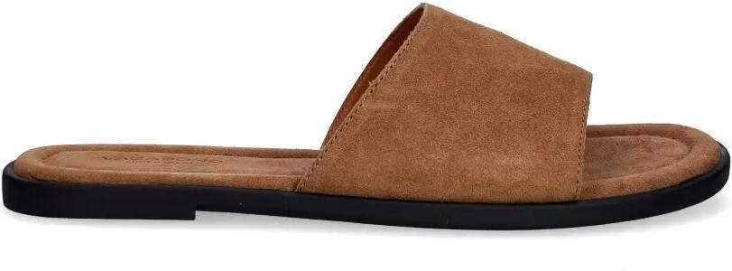 VAGABOND Zaida suède slip-on sandalen Bruin
