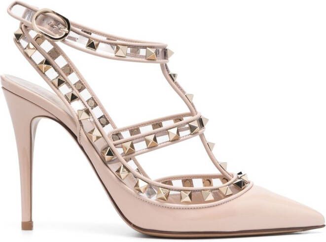 Valentino Garavani Rockstud pumps Roze