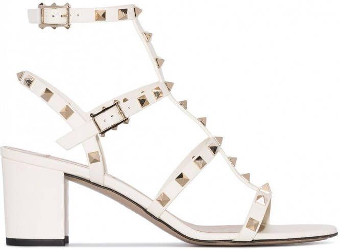 Valentino Garavani Rockstud 60mm sandalen Wit