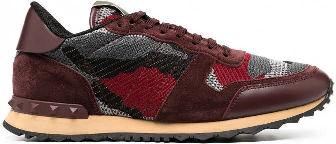 Valentino Garavani Camouflage Rockrunner sneakers Rood