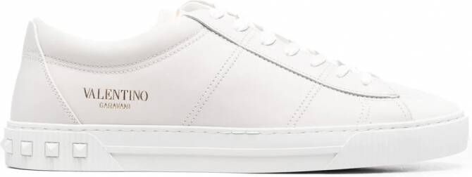 Valentino Garavani Cityplanet low-top leren sneakers Wit