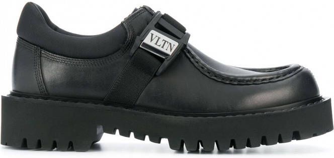 Valentino Garavani Derby schoenen met print Zwart