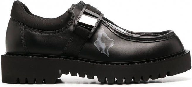 Valentino Garavani Flowersity leren gespschoenen Zwart