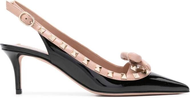 Valentino Garavani Gelakte 60mm pumps met Rockstud-detail Zwart