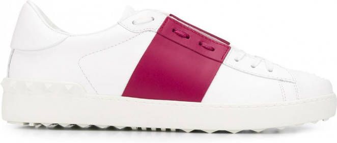 Valentino Garavani Gestreepte sneakers Wit