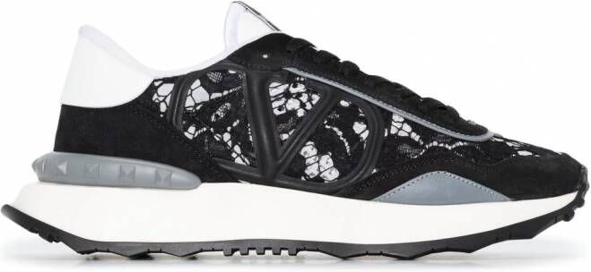 Valentino Garavani Lacerunner mesh sneakers Zwart