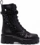 Valentino Garavani Uitgesneden combat boots Zwart - Thumbnail 1