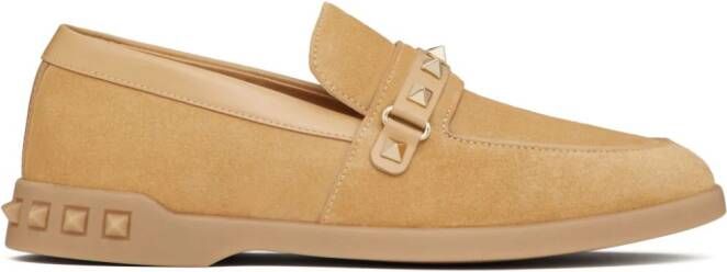 Valentino Garavani Leisure Flows leren loafers Beige