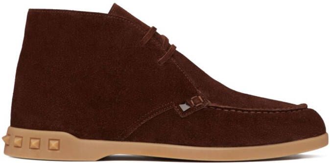 Valentino Garavani Leisure Flows suède desert boots Rood