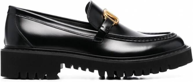 Valentino Garavani VLogo Signature leren loafers Zwart