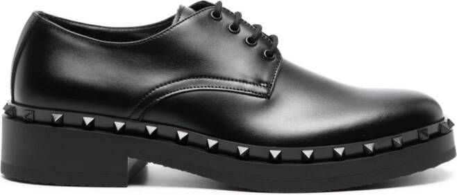 Valentino Garavani M-Way Rockstud leren derby schoenen Zwart