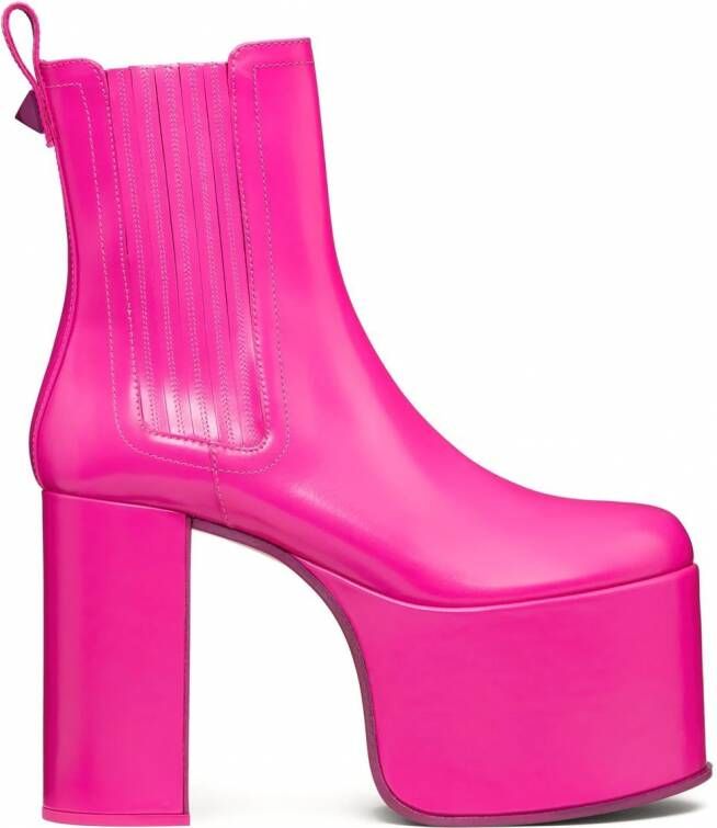 Valentino Garavani One laarzen met plateauzool Roze