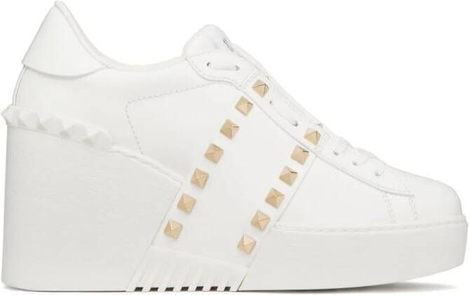 Valentino Garavani Open Disco sneakers met 85mm sleehak Wit