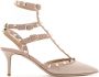 Valentino Garavani Pumps met bewerkte hak Beige - Thumbnail 1