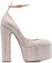 Valentino Garavani Tan-Go pumps met plateauzool Zilver - Thumbnail 1