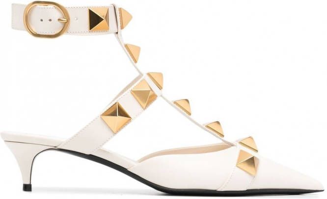 Valentino Garavani Pumps met puntige neus Beige
