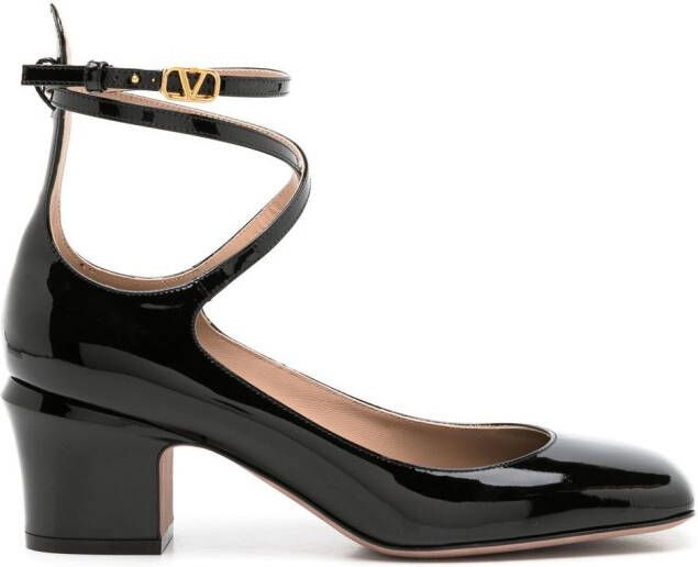 Valentino Garavani 60mm Tan-Go lakleren pumps Zwart