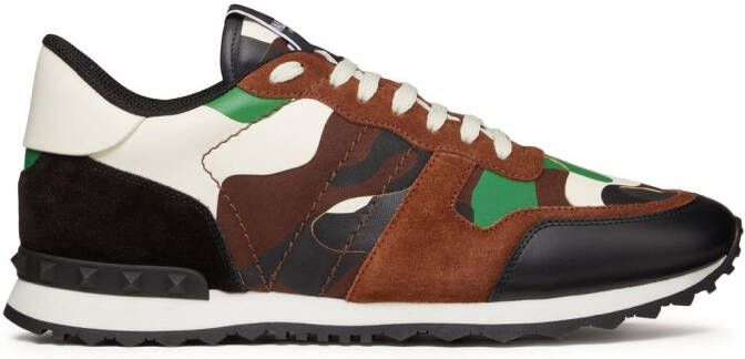 Valentino Garavani Rockrunner sneakers met camouflageprint Zwart