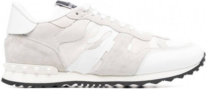 Valentino Garavani Rockrunner Camouglage low-top sneakers Wit