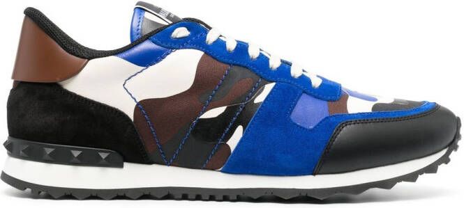 Valentino Garavani Rockrunner sneakers met camouflageprint Blauw