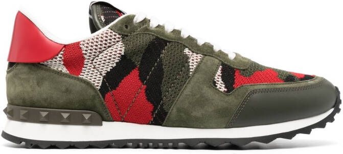 Valentino Garavani Rockrunner low-top sneakers Groen