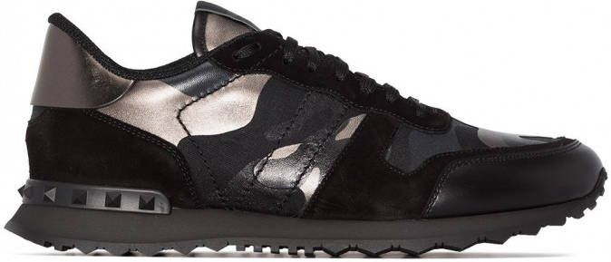 Valentino Garavani Rockrunner sneakers met camouflageprint Zwart