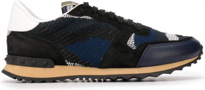 Valentino Garavani Rockrunner sneakers met camouflageprint Blauw - Schoenen .nl