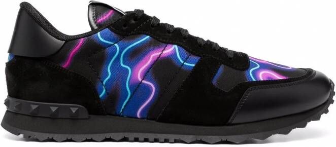 Valentino Garavani Rockrunner sneakers met camouflageprint Zwart