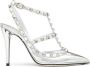 Valentino Garavani Rockstud pumps met enkelbandje Zilver - Thumbnail 1