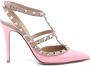 Valentino Garavani Rockstud 100mm pumps van lakleer Roze - Thumbnail 1