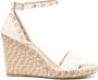 Valentino Garavani Rockstud espadrilles met sleehak Beige - Thumbnail 1