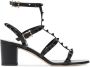 Valentino Garavani black rockstud 60 leather sandals Zwart - Thumbnail 1