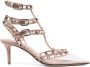 Valentino Garavani Rockstud pumps met doorzichtige neus Roze - Thumbnail 1