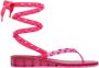 Valentino Garavani Rockstud 30mm sandalen met enkelband Roze - Thumbnail 1