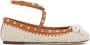 Valentino Garavani Rockstud ballerina's met borduurwerk Beige - Thumbnail 1