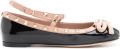 Valentino Garavani Rockstud lakleren ballerina's Zwart - Zwart