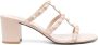 Valentino Garavani Rockstud gekooide sandalen Beige - Thumbnail 1