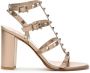 Valentino Garavani Rockstud gekooide sandalen Metallic - Thumbnail 1